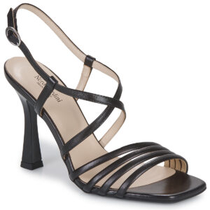 NeroGiardini E307282DE-100 Sandalias de tac&oacute;n negras para mujer