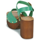 Fericelli New 3 Sandalias de tac&oacute;n verdes para mujer - 5