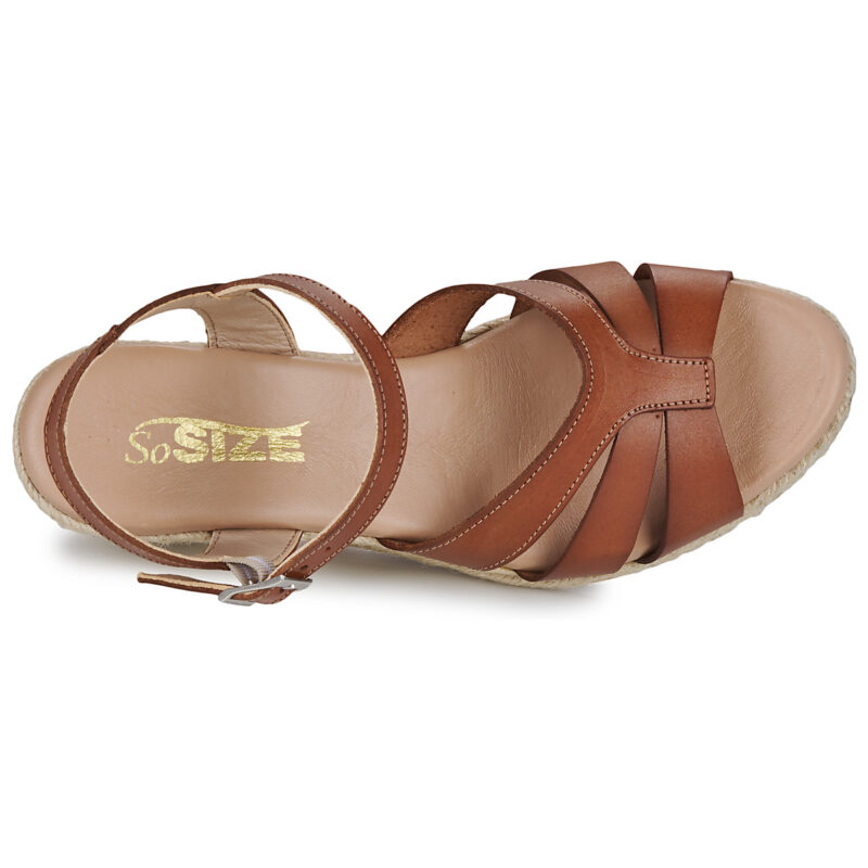So Size ELIZA Marrone Sandali con zeppa Donna - 6