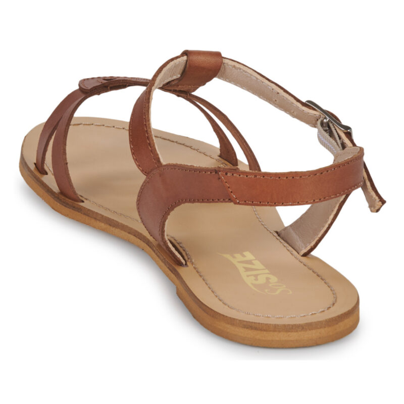 Sandalias planas marrones So Size DURAN para mujer - 5