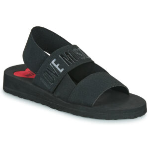 Love Moschino ELASTIC BICOLOR Nero Sandali con zeppa Donna