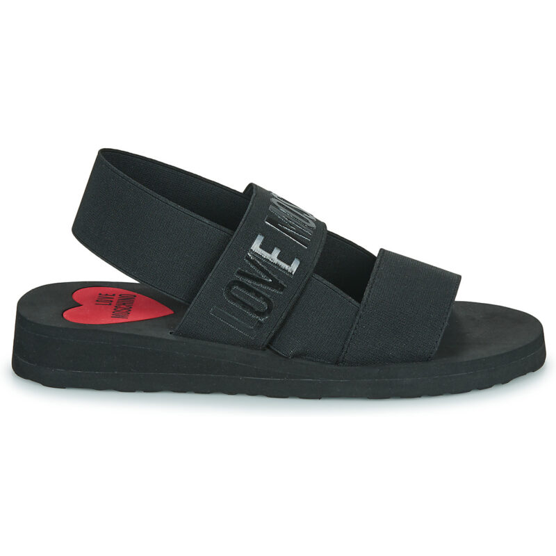 Love Moschino ELASTIC BICOLOR Nero Sandali con zeppa Donna - 2
