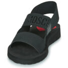 Love Moschino ELASTIC BICOLOR Nero Sandali con zeppa Donna - 3