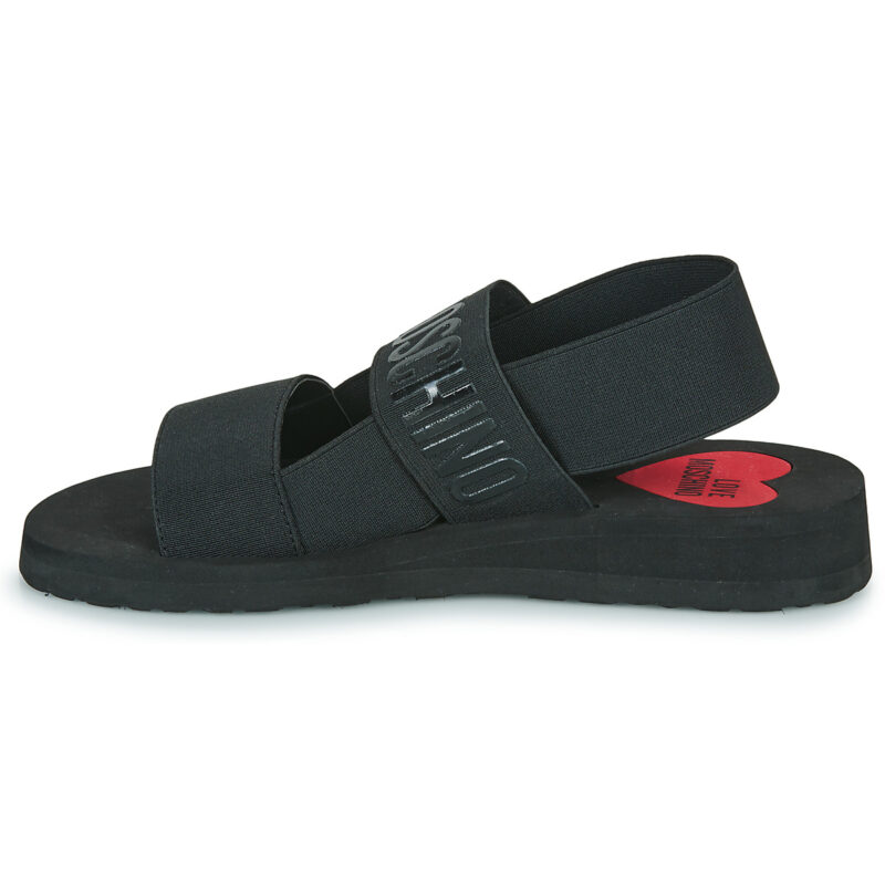 Love Moschino ELASTIC BICOLOR Nero Sandali con zeppa Donna - 4