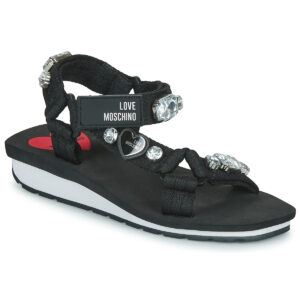 Love Moschino FLOW LOVE Nero Sandali con zeppa Donna