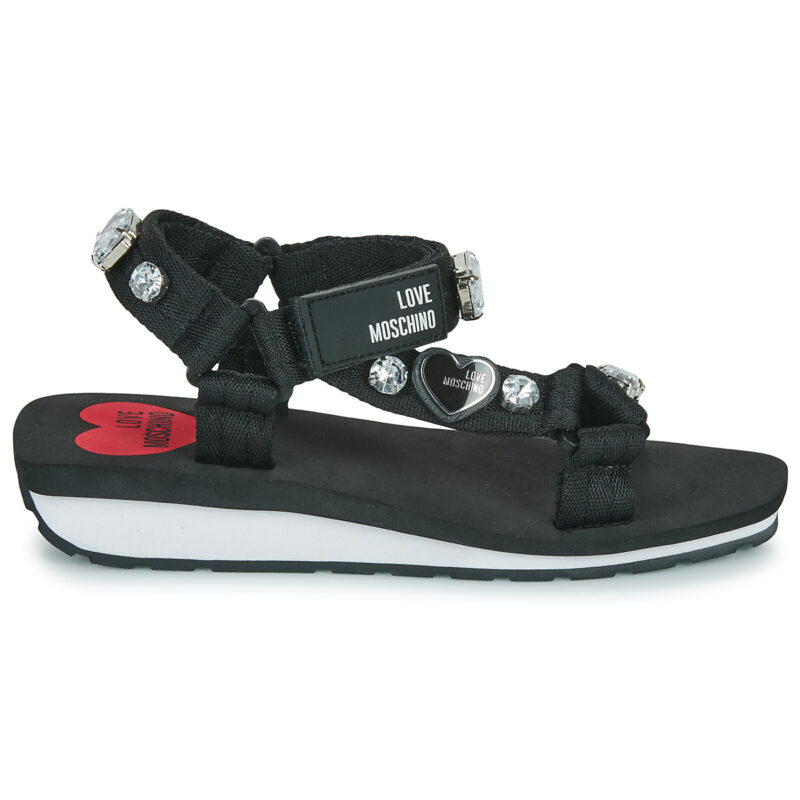 Love Moschino FLOW LOVE Nero Sandali con zeppa Donna - 2