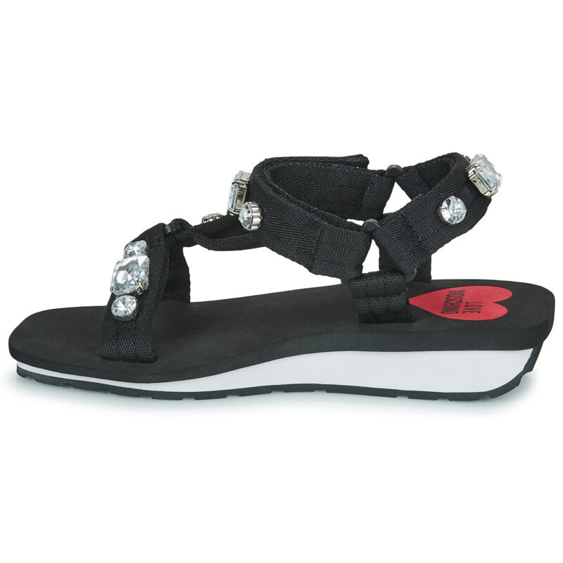 Love Moschino FLOW LOVE Nero Sandali con zeppa Donna - 4