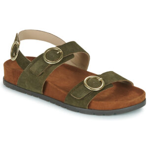L'Atelier Tropézien  SB408-OLIVE  Verde -  Sandali con zeppa  Donna
