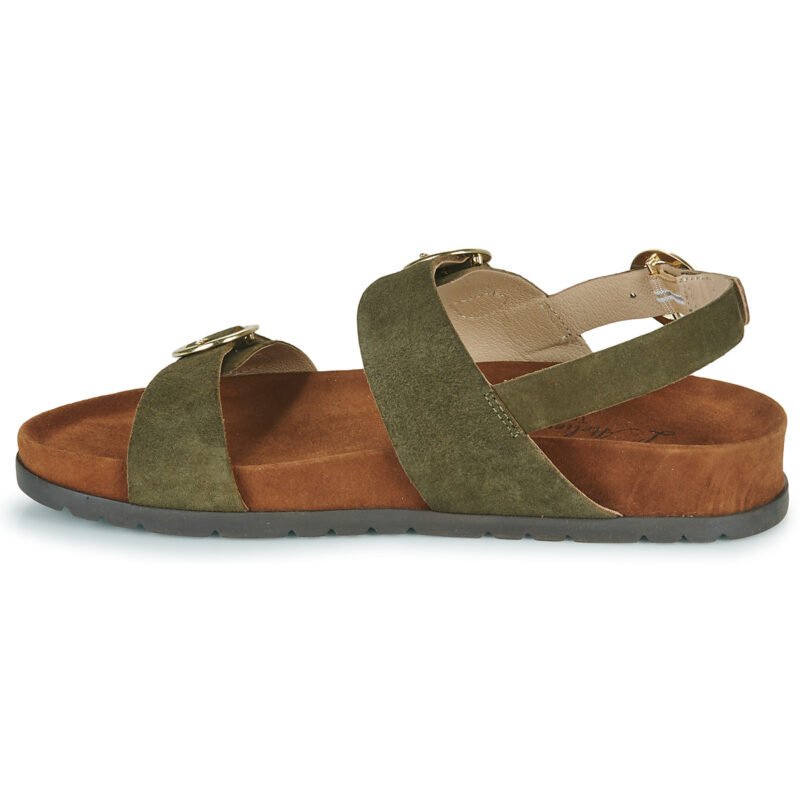 L'Atelier Tropézien SB408-OLIVE Verde Sandali con zeppa Donna - 4