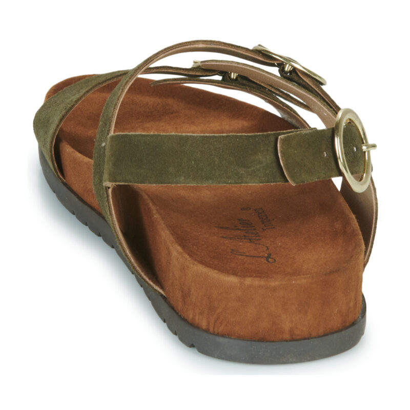 L'Atelier Tropézien SB408-OLIVE Verde Sandali con zeppa Donna - 5