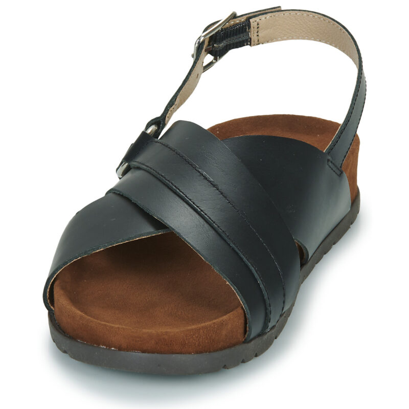 L'Atelier Tropézien SB410-BLACK Black Women's Flat Sandals - 3