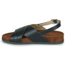 L'Atelier Tropézien SB410-BLACK Black Women's Flat Sandals - 4