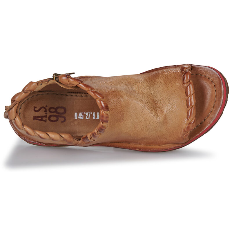 Airstep / A.S.98 BUSA Braun Flache Sandalen Damen - 6