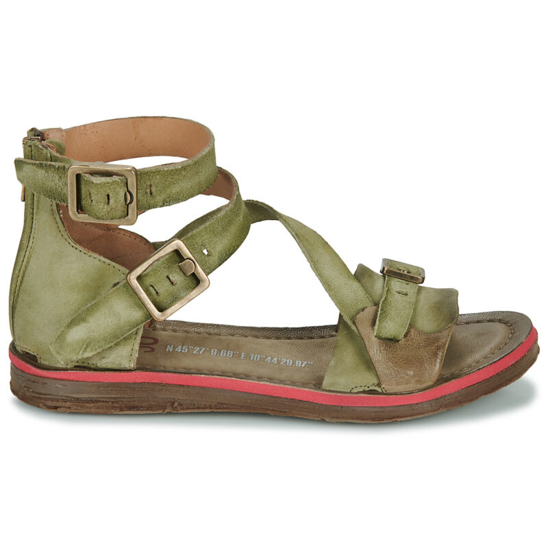 Airstep / A.S.98 BUSA STRAP Gr&uuml;n Flache Sandalen Damen - 2