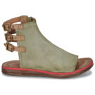 Airstep / A.S.98 BUSA MID Khaki Flache Sandalen Damen - 2