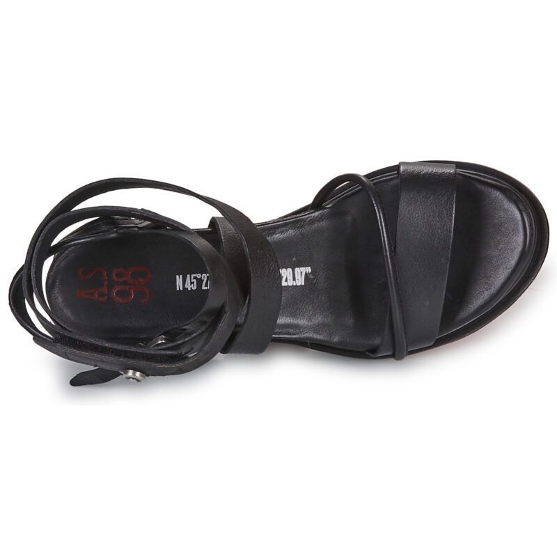 Airstep / A.S.98 LAGOS 2.0 Schwarz Keilabsatz Sandalen Damen - 6