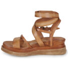 Airstep AS98 LAGOS 2.0 Braune Damen-Keilsandalen - Gr&ouml;&szlig;e 4