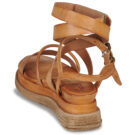 Airstep AS98 LAGOS 2.0 BUCKLE Beige Damen-Keilsandalen - Gr&ouml;&szlig;e 5
