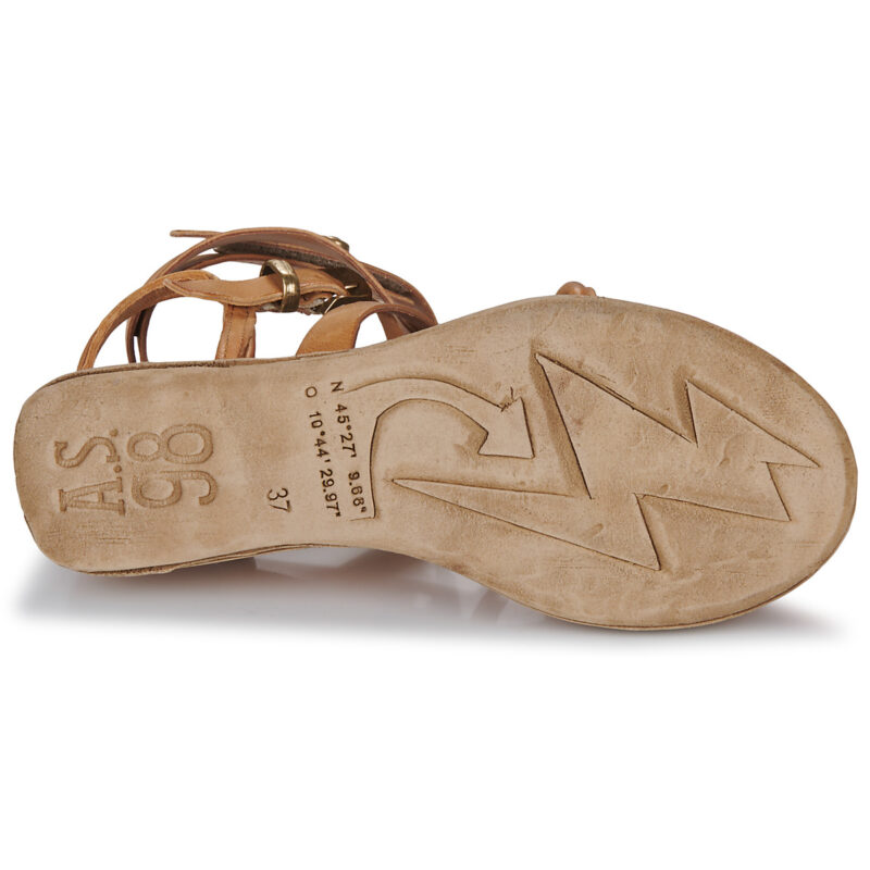 Airstep AS98 LAGOS 2.0 BUCKLE Beige Damen-Keilsandalen - Gr&ouml;&szlig;e 7