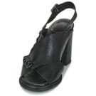 Airstep AS98 BASILE COUTURE Schwarze Sandaletten mit Absatz f&uuml;r Damen - Gr&ouml;&szlig;e 3