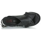 Airstep AS98 BASILE COUTURE Schwarze Sandaletten mit Absatz f&uuml;r Damen - Gr&ouml;&szlig;e 6