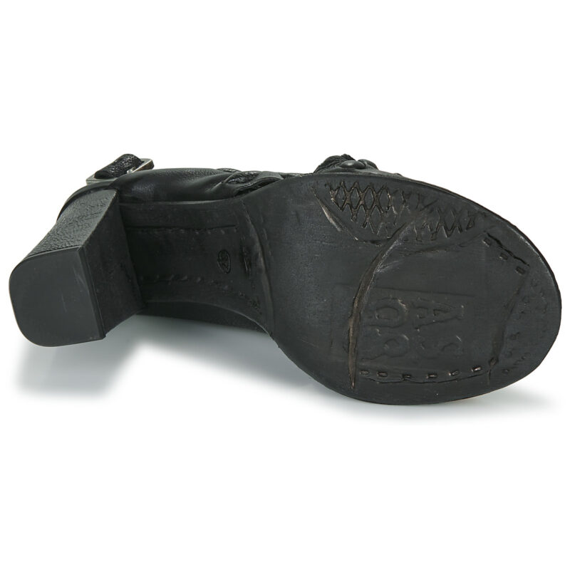 Airstep AS98 BASILE COUTURE Schwarze Sandaletten mit Absatz f&uuml;r Damen - Gr&ouml;&szlig;e 7