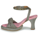 Airstep / AS98 VIANNA Graue Sandaletten mit Absatz f&uuml;r Damen - Gr&ouml;&szlig;e 4