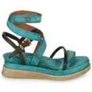 Airstep AS98 LAGOS 2.0 Blaue Damen-Keilsandalen - Gr&ouml;&szlig;e 2