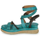 Airstep AS98 LAGOS 2.0 Blaue Damen-Keilsandalen - Gr&ouml;&szlig;e 4