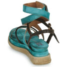 Airstep AS98 LAGOS 2.0 Blaue Damen-Keilsandalen - Gr&ouml;&szlig;e 5