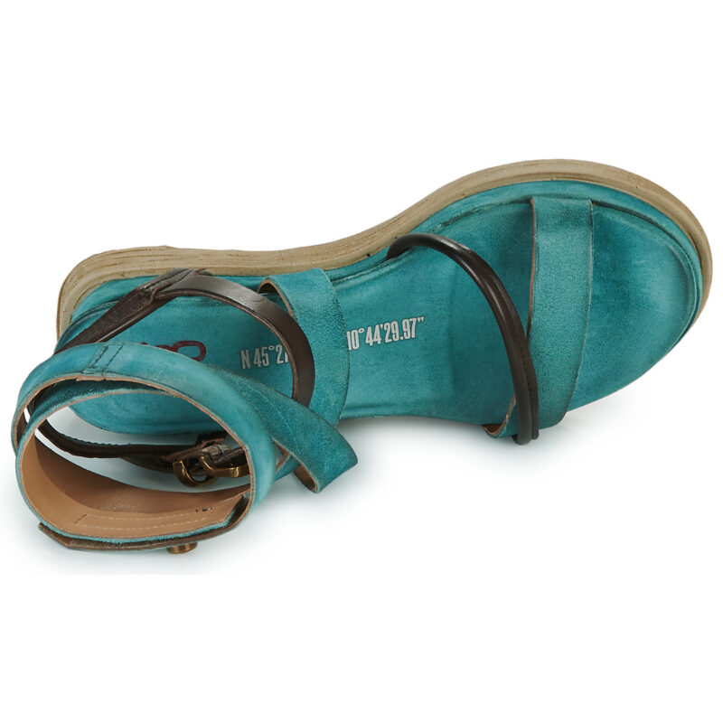 Airstep AS98 LAGOS 2.0 Blaue Damen-Keilsandalen - Gr&ouml;&szlig;e 6