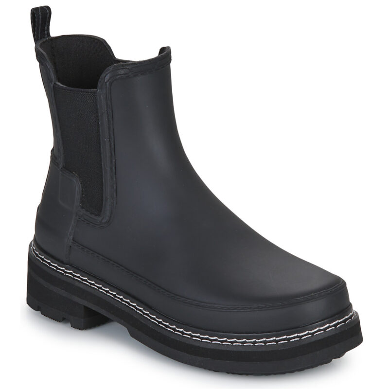 Hunter  Refined Stitch Detail Chelsea Boots  Nero Stivaletti Donna - 1