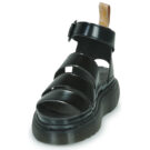 Dr. Martens VEGAN CLARISSA BLACK OXFORD Black Wedge Sandals Women - 3
