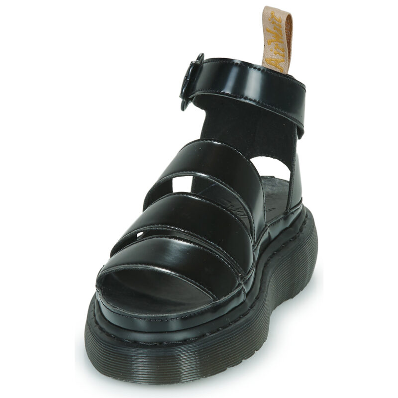Dr. Martens VEGAN CLARISSA BLACK OXFORD Black Wedge Sandals Women - 3