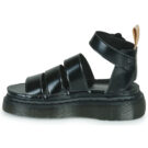 Dr. Martens VEGAN CLARISSA BLACK OXFORD Black Wedge Sandals Women - 4