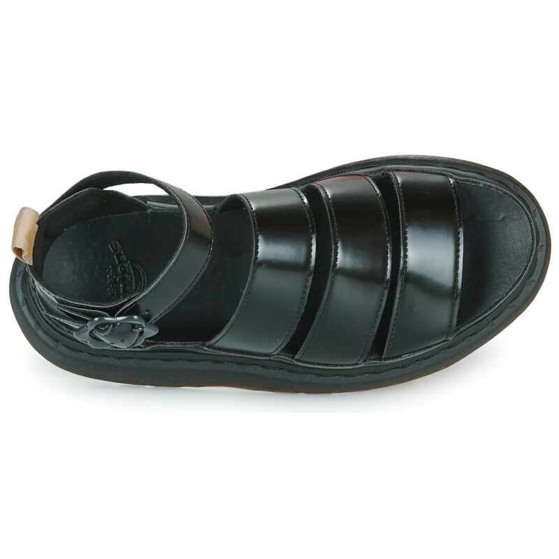 Dr. Martens VEGAN CLARISSA BLACK OXFORD Black Wedge Sandals Women - 6