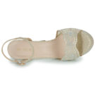 Menbur 23643 Gold Women's Heeled Sandals - 6