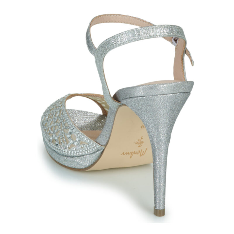Menbur CANIS MINOR Silver Heeled Sandals Women - 5