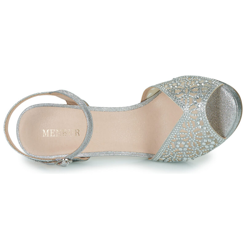Menbur CANIS MINOR Silver Heeled Sandals Women - 6
