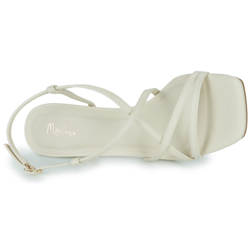 Menbur 23757 White Heeled Sandals Women - 6