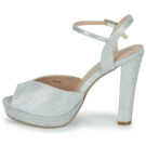 Menbur 24160 Silver Women's Heeled Sandals - 4