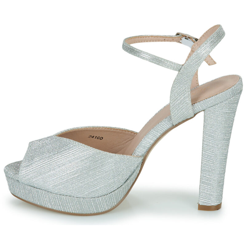 Menbur 24160 Silver Women's Heeled Sandals - 4