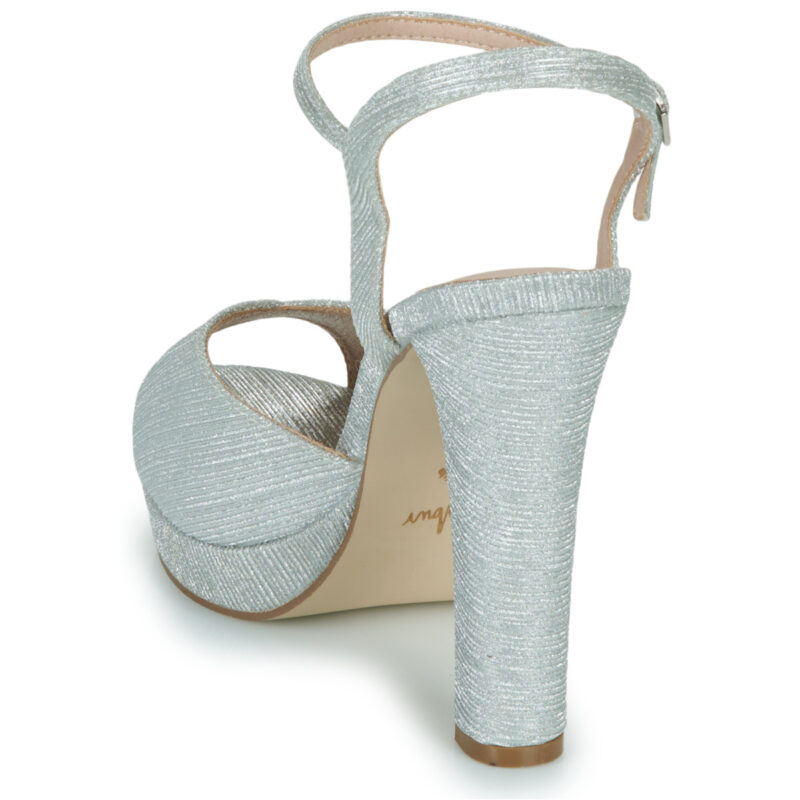 Menbur 24160 Silver Women's Heeled Sandals - 5