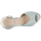 Menbur 24160 Silver Women's Heeled Sandals - 6