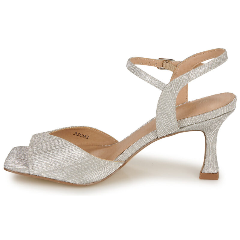 Menbur 23698 Silver Women's Heeled Sandals - 4