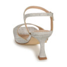 Menbur 23698 Silver Women's Heeled Sandals - 5