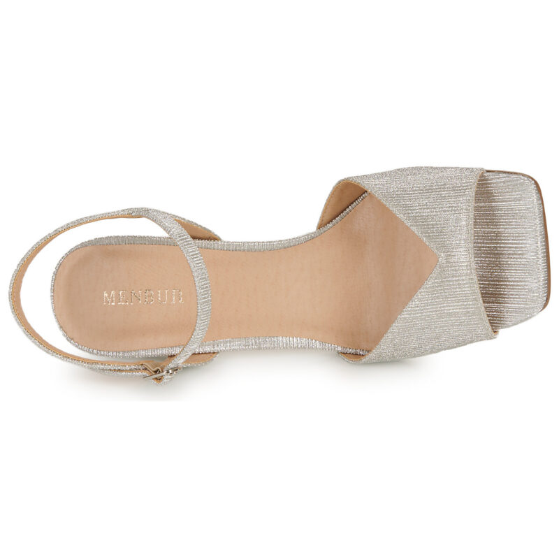 Menbur 23698 Silver Women's Heeled Sandals - 6