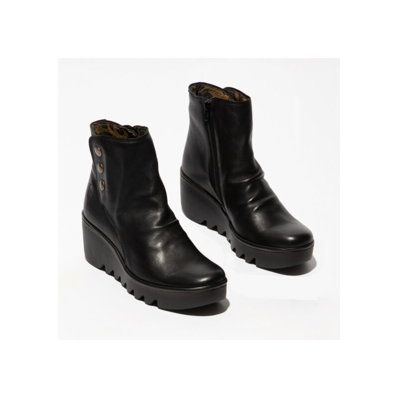 Fly London Botines negros para mujer BROM - 1