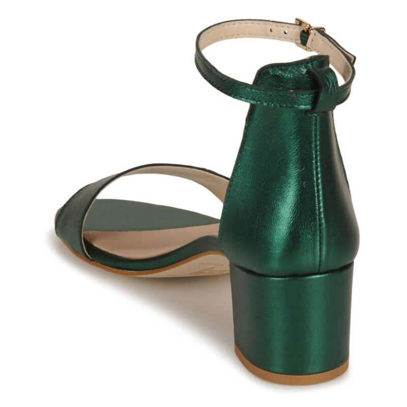 Betty London Sandalias de tac&oacute;n verde INNAMATA para mujer - 5