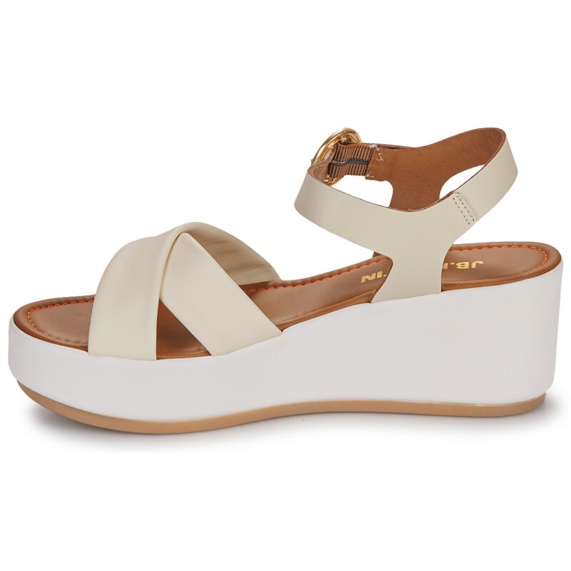 JB Martin AMBRE Bianco Sandali con zeppa Donna - 4